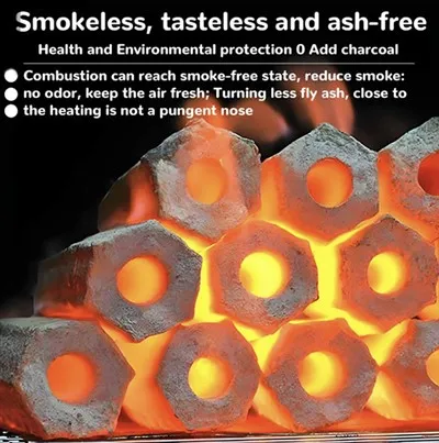 TREKULL Husholdningsrøykfri oppvarming Kull Høytemperatur Fruktmekanisme Kull